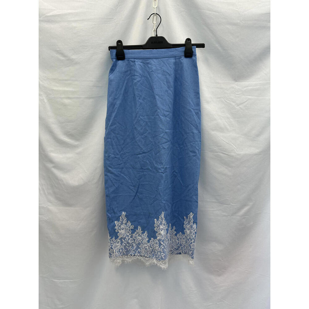 Wayf Pippa Lace Detail Linen Blend Skirt